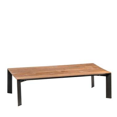 Wohnzimmer Tisch aus Teak Recyclingholz 130 cm breit