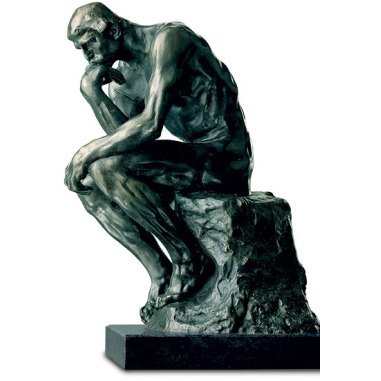 Auguste Rodin: Skulptur 'Der Denker' (38 cm), Version in Kunstbronze