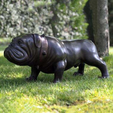 Befestigung für Grablaterne aus Bronze & Lebensgroße Hundefigur aus Bronzeguss