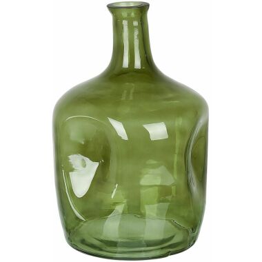 Beliani Blumenvase Glas grün 30 cm Tischdeko