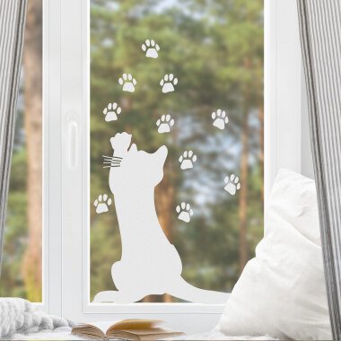Fensteraufkleber No.UL631 Kleine Katze