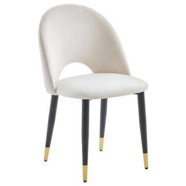 Kare-Design Stuhl , Beige , Metall, Textil , 49x64x84 cm , Esszimmer, Stühle