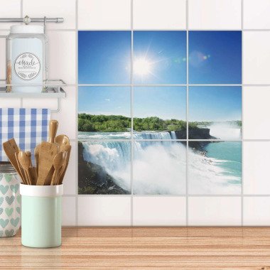 Klebefliesen für Küche & Bad Design: Niagara Falls 15x15 cm
