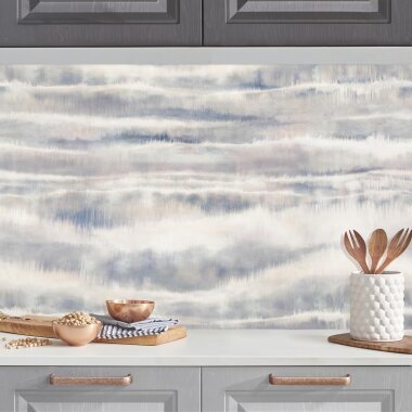 Küchenrückwand Aquarell Nebel Streifen