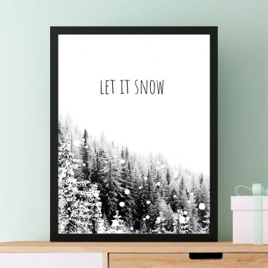 Let It Snow Bild Für Die Kalte Jahreszeit Zuhause Winterbild, Poster Wohnzimmer