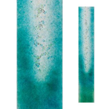 Moderne Glas Grabstele für Grabmal in Blau-Grün Glasstele S-42 / 17x100cm
