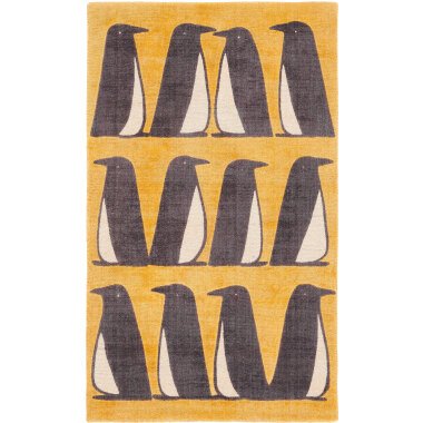 Teppich 'Pinguin gelb' (klein, 90 x 150 cm)