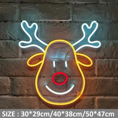 Weihnachten Rentier Neon Schild Neonlicht