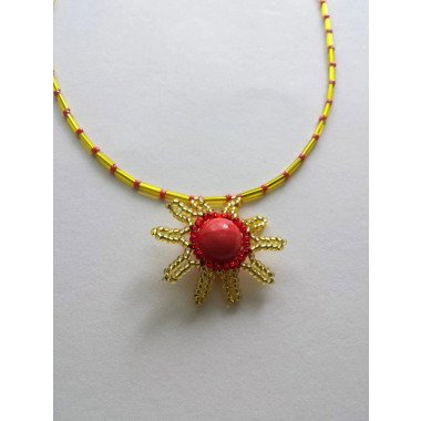 Gänseblümchen Halskette; Blumen Perlen Zierliche Halsband; Geschenk Für Sie