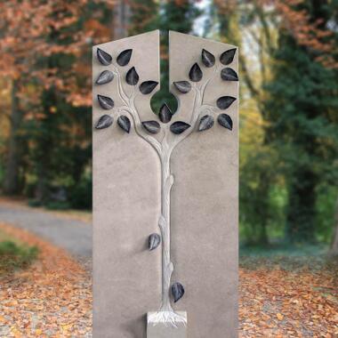 Grabstein modern vom Bildhauer mit Lebensbaum Bardi