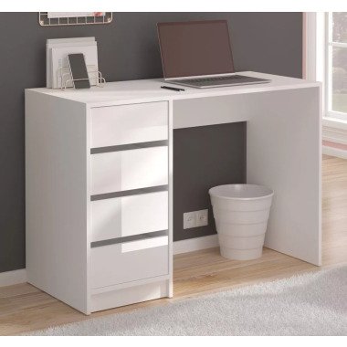 Schreibtisch Emma in weiß Hochglanz 110 cm