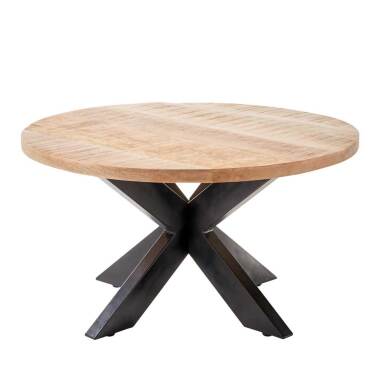 Wohnzimmer Tisch aus Mangobaum Massivholz Industry und Loft Stil