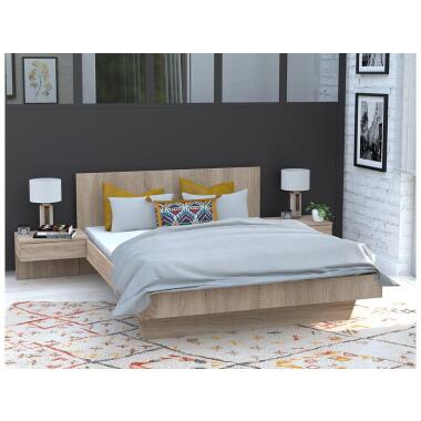 Bett mit integrierten Nachttischen 140 x