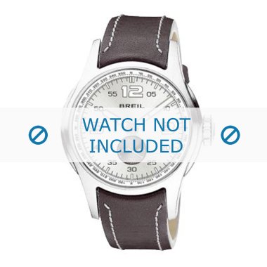 Breil Uhrenarmband BW0215 Leder Grau 21mm + weiße nähte