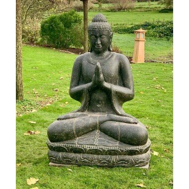 Buddha Figur XXL 150 cm Groß Sitzend Gruß Frostfest Garten Statue