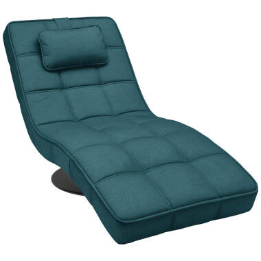 Design Relaxliege & Hom`in Relaxliege , Petrol , Textil , Uni , 1-Sitzer