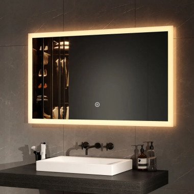 Emke Badspiegel mit Beleuchtung led Badezimmerspiegel