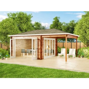 Gartenhaus Sunshine ISO mit Schleppdach Schutz-Imprägnierung:Ohne