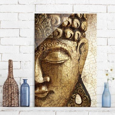 Glasbild Buddha Vintage Buddha