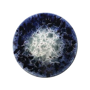 Glasdeko rund mit außergewöhnlichem Muster Glasornament R-41 / 15cm
