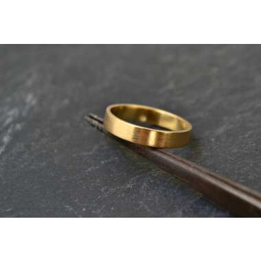 Gold-Verlobungsring & Herren 14K Solid Gold Ring Ehering Minimal Verlobungsring