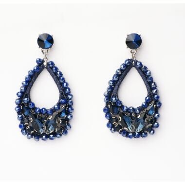 Modeschmuck Ohrringe von Sweet7 aus Perlen in Blau