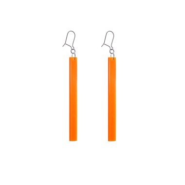 Ohrringe Orange Opak // 925Er Silber Ohrhänger
