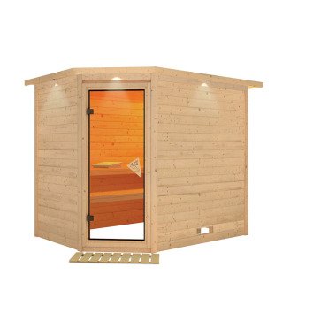 Sauna Tanami mit Kranz naturbelassen