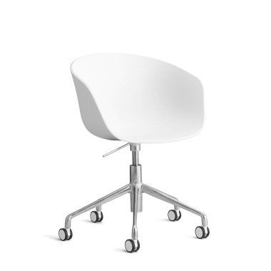 Stuhl About a Chair AAC52 polished aluminium white 2.0