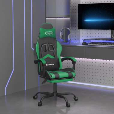 vidaXL Gaming-Stuhl mit Fußstütze Schwarz