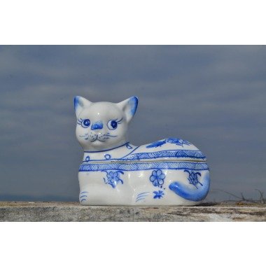 Vintage Porzellan Katze, Bemalte Porzellan