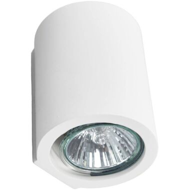 Weiße GU10-Wandlampe Miroslaw aus Gips weiß