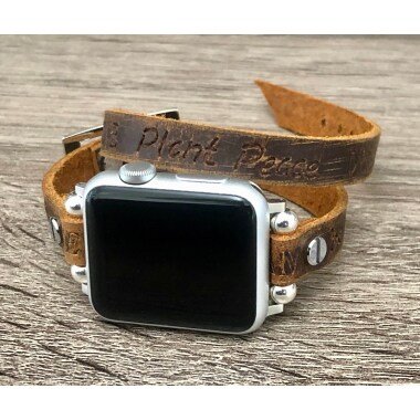 Apple Watch Band 38mm 40mm 42mm 44mm Rustikale Braun Leder Armband Inspirierende