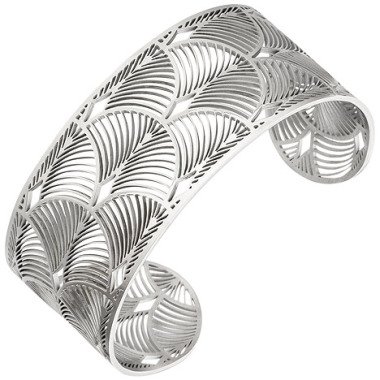 Armreif Edelstahl aus Metall & SIGO Armspange / offener Armreif Edelstahl Armband
