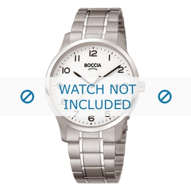 Boccia Uhrenarmband 3595-01 Titan Silber 20mm