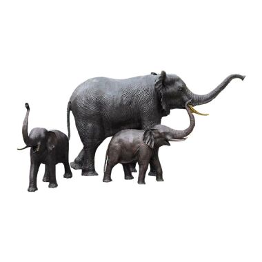 Großer Bronze Elefant als Gartenfigur Elefant Samino