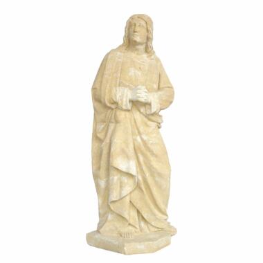 Günstiger Grabstein in Weiß & Große Vater Jesu Steinguss Grabmal Figur zur Dekoration Josef