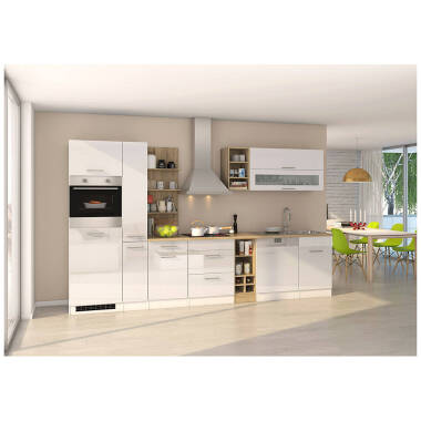 Komplett-Küche 340 cm weiß MARANELLO-03 inkl