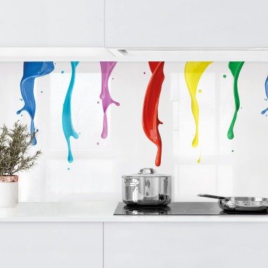 Küchenrückwand Abstrakt Farbspritzer I