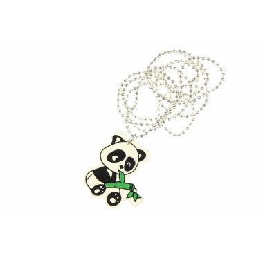 Kugelkette Versilbert & Panda Pandabär Halskette Kette Miniblings Bär