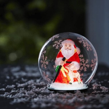 LED Deko Kugel Bubble Weihnachtsmann RGB