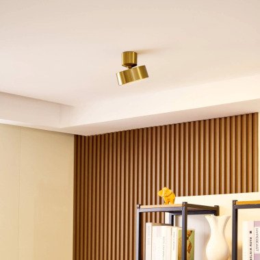 Lindby Nivoria LED-Strahler, schwenkbar, gold