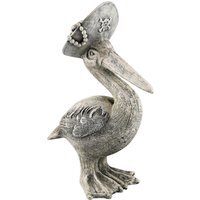Pelikan weiß grau, ca. 38 cm