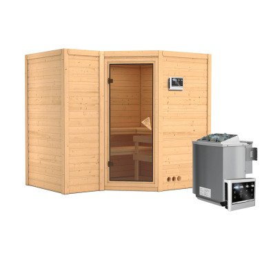 Sauna Sahib 2 SET. naturbelassen mit Ofen 9 kW