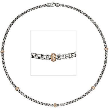 SIGO Collier Halskette 585 Gold Weißgold