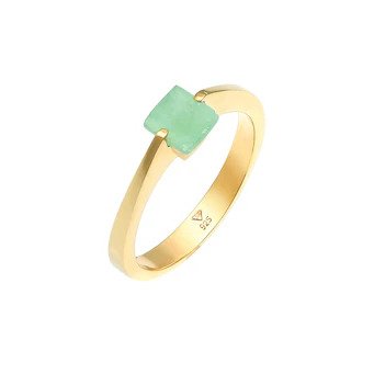 Vergoldeter Ring mit Jade & Elli PREMIUM Elli PREMIUM Elli PREMIUM Ring