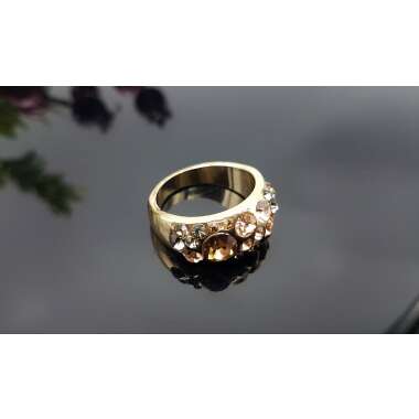 Vintage Ring in Gold Aus Metall Modeschmuck Goldfarbe