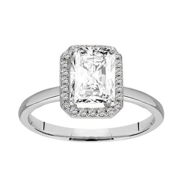 Weißer Saphir Diamant Ring Weißgold 585