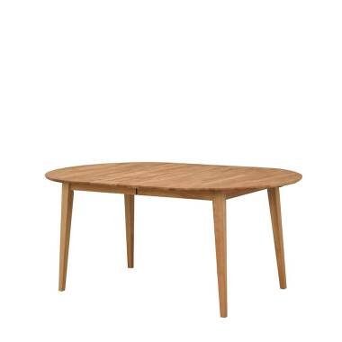 Ausziehbarer Holztisch & Esszimmertisch aus Eiche Massivholz oval ausziehbar