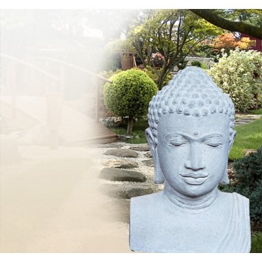 Buddha Kopf aus Stein 